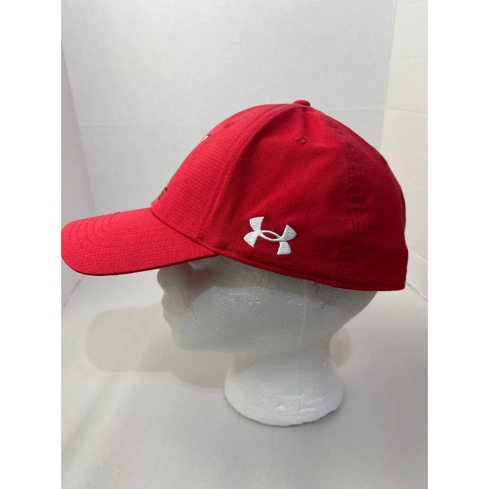 Under Armour Maryland Terrapins Hat L/XL Red Iso-Chill Fitted Cap #1508